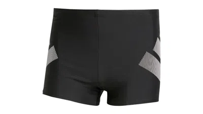 Pre-owned Adidas Originals Men's Adidas Big Bars Swim Boxers In Black