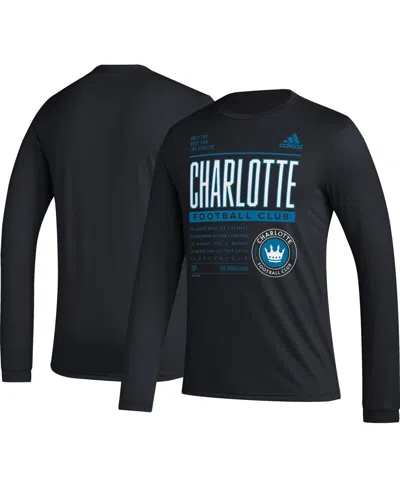 Adidas Originals Men's Adidas Black Charlotte Fc Club Dna Long Sleeve T-shirt