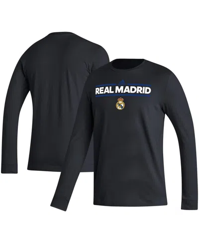 Adidas Originals Men's Adidas Black Real Madrid Dassler Long Sleeve T-shirt