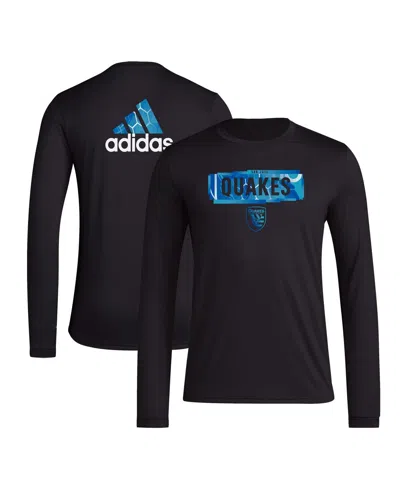 Adidas Originals Men's Adidas Black San Jose Earthquakes Local Pop Aeroready Long Sleeve T-shirt