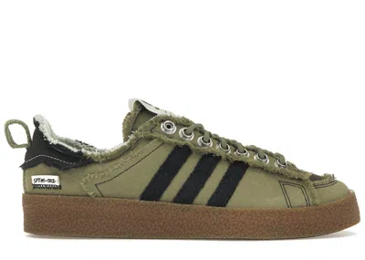 Pre-owned Adidas Originals Men's Adidas Campus 80s Song For The Mute Olive Sneakers In Focus Olive/core Black/acid Yellow In Multi