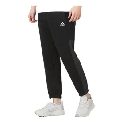 Adidas Originals Men's Adidas Casual Logo Solid Color Lacing Sports Pants/trousers/joggers Black