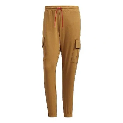 Adidas Originals Men's Adidas Casual Mid Waist Solid Color Sports Pants/trousers/joggers Khaki In Brown