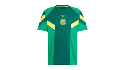 Pre-owned Adidas Originals Men's Adidas Celtic Fc T-shirt In Team Dark Green/team Green