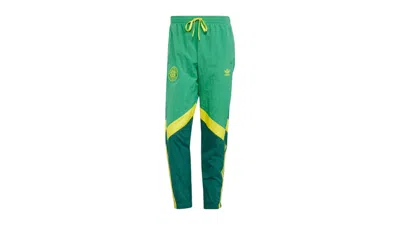 Pre-owned Adidas Originals Men's Adidas Celtic Fc Track Tracksuit Bottoms In Team Green/team Dark Green