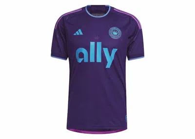 Pre-owned Adidas Originals Men's Adidas Charlotte Fc 23/24 Away Authentic Jersey In Dark Purple/sharp Blue In Multi