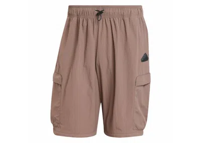 Pre-owned Adidas Originals Men's Adidas City Escape Premium Zipoff Cargo Pants In Earth Strata In Brown
