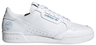 Pre-owned Adidas Originals Men's Adidas Continental 80 World Famous For Quality Sneakers In Footwear White/bluebird In Multi