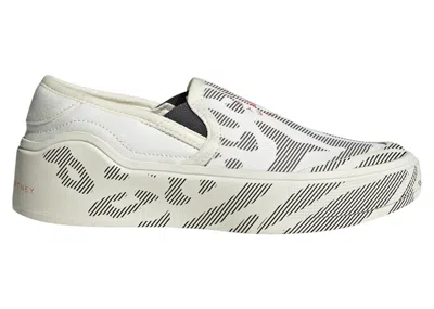 Pre-owned Adidas Originals Men's Adidas Court Slipon By Stella Mccartney Sneakers In Off White/core Black/active Red