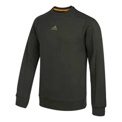 Adidas Originals Men's Adidas Crew Swert Logo Sports Pullover Dark Brown In Green
