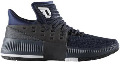 Pre-owned Adidas Originals Men's Adidas Dame 3 By Any Means Sneakers In Mystery Blue/core Black/footwear White In Multi
