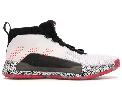 Pre-owned Adidas Originals Men's Adidas Dame 5 Home Sneakers In White/black/red In Multi