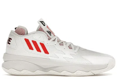 Pre-owned Adidas Originals Men's Adidas Dame 8 Dame Time Sneakers In White/black/red