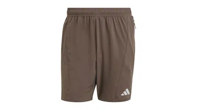 Pre-owned Adidas Originals Men's Adidas Designed For Hiit Workout Heat.rdy Shorts In Shadow Olive In Green