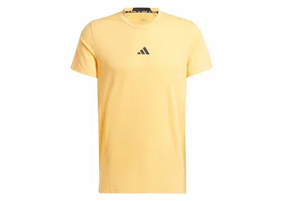 Pre-owned Adidas Originals Men's Adidas Designed For Training Workout Tee Shirt In Semi Spark In Silver