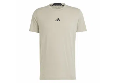 Pre-owned Adidas Originals Men's Adidas Designed For Training Workout Tee Shirt In Silver Pebble