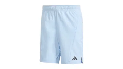 Pre-owned Adidas Originals Men's Adidas Designed For Workout Shorts In Glow Blue