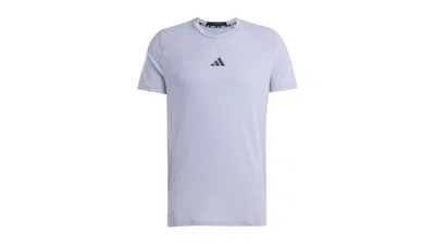 Pre-owned Adidas Originals Men's Adidas Designed For Workout T-shirt In Silver Violet In Purple