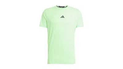 Pre-owned Adidas Originals Men's Adidas Designed For Workout Tee Shirt In Lime Burst In Green