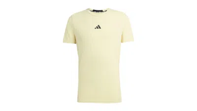 Pre-owned Adidas Originals Men's Adidas Designed For Workout Tee Shirt In Powder Yellow