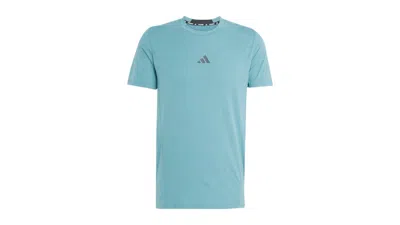 Pre-owned Adidas Originals Men's Adidas Designed For Workout Tee Shirt In Preloved Teal In Blue