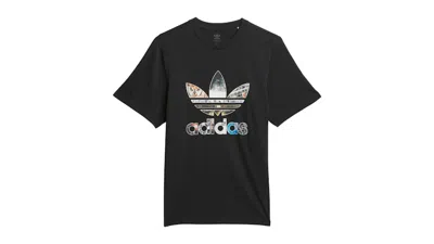 Pre-owned Adidas Originals Men's Adidas Dill Trefoil Photo T-shirt In Black