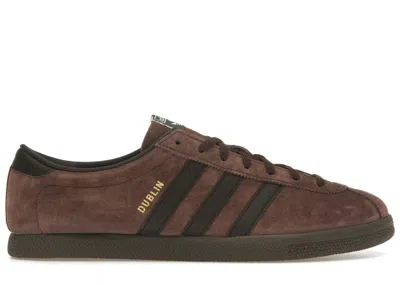 Pre-owned Adidas Originals Men's Adidas Dublin Size? Exclusive Brown Sneakers In Auburn/dark Brown/gum