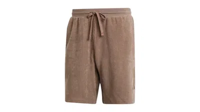 Pre-owned Adidas Originals Men's Adidas Elevated All Szn Terry Loop Shorts In Earth Strata