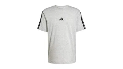 Pre-owned Adidas Originals Men's Adidas Essentials 3stripes Single Jersey T-shirt In Medium Grey Heather/black In Multi