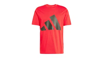 Pre-owned Adidas Originals Men's Adidas Essentials Big Logo Tee Shirt In Pure Ruby/black In Multi