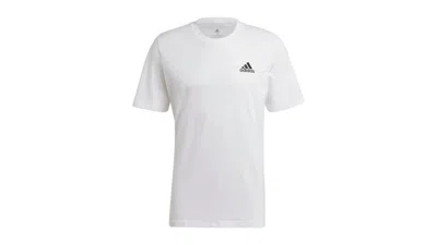 Pre-owned Adidas Originals Men's Adidas Essentials Embroidered Small Logo T-shirt In White/black In Multi