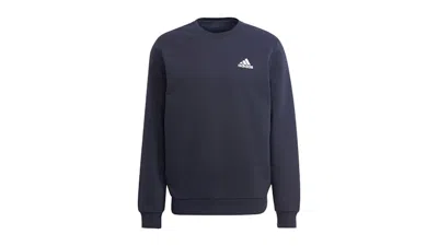 Pre-owned Adidas Originals Men's Adidas Essentials Fleece Sweatshirt In Legend Ink/white In Multi