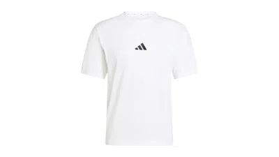 Pre-owned Adidas Originals Men's Adidas Essentials Small Logo Single Jersey T-shirt In White/black In Multi