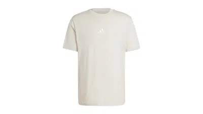 Pre-owned Adidas Originals Men's Adidas Essentials Small Logo Single Jersey T-shirt In Wonder Alumina/white