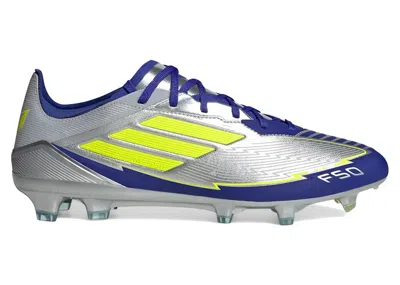 Pre-owned Adidas Originals Men's Adidas F50 Pro Fg Messi Player Pack 1 Sneakers In Silver Metallic/solar Yellow/lucid Blue