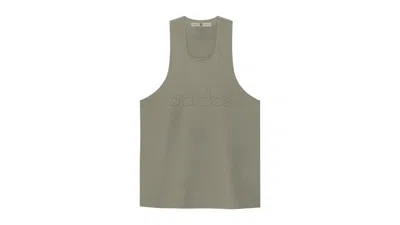 Pre-owned Adidas Originals Men's Adidas Fear Of God X Athletics Crew Neck Tank Top In Clay In Brown