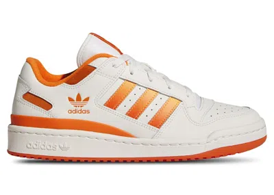 Pre-owned Adidas Originals Men's Adidas Forum Low Cl White Sneakers In Cloud White/real Gold/orange In Multi