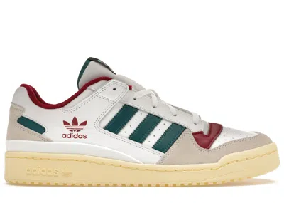 Pre-owned Adidas Originals Men's Adidas Forum Low Teal Burgundy Sneakers In White/legacy Teal/legacy Burgundy In Multi