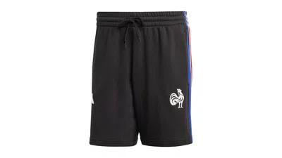 Pre-owned Adidas Originals Men's Adidas France Essentials 3stripes French Terry Shorts In Black