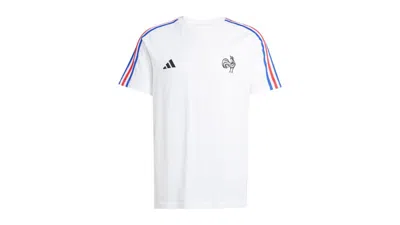 Pre-owned Adidas Originals Men's Adidas France Essentials 3stripes T-shirt In White