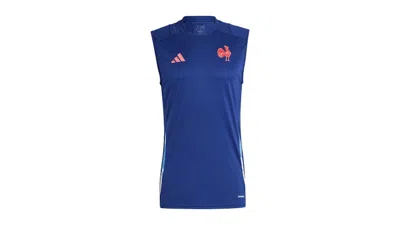 Pre-owned Adidas Originals Men's Adidas France Sleeveless Jersey In Dark Blue