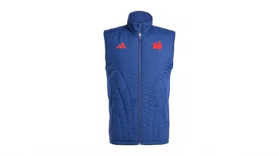 Pre-owned Adidas Originals Men's Adidas France Winterized Vest In Dark Blue