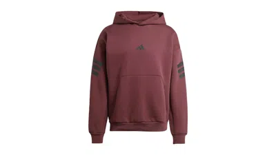 Pre-owned Adidas Originals Men's Adidas Future Icons 3stripes Hoodie In Aurora Ruby/brown In Multi