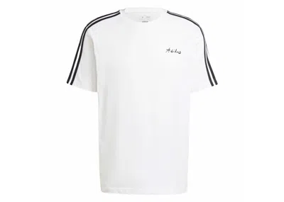 Pre-owned Adidas Originals Men's Adidas Gallery Graphic Tee Shirt In White