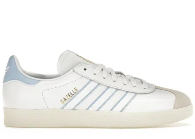 Pre-owned Adidas Originals Men's Adidas Gazelle Argentina Sneakers In Cloud White/glow Blue/off White