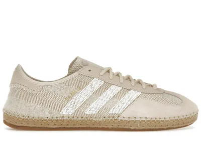 Pre-owned Adidas Originals Men's Adidas Gazelle Clot Sneakers In Halo Ivory/cloud White/blue Bird In Multi