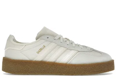 Pre-owned Adidas Originals Men's Adidas Gazelle Crepe Clot By Edison Chen Crew White Sneakers In Cream White/core White/gold Me In Multi