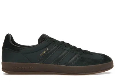 Pre-owned Adidas Originals Men's Adidas Gazelle Indoor Gum Sneakers In Shadow Green