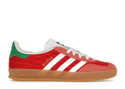 Pre-owned Adidas Originals Men's Adidas Gazelle Indoor Olympic Pack Sneakers In Better Scarelet Red/white/gum In Multi