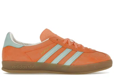 Pre-owned Adidas Originals Men's Adidas Gazelle Indoor Sneakers In Easy Orange/clear Mint/gum